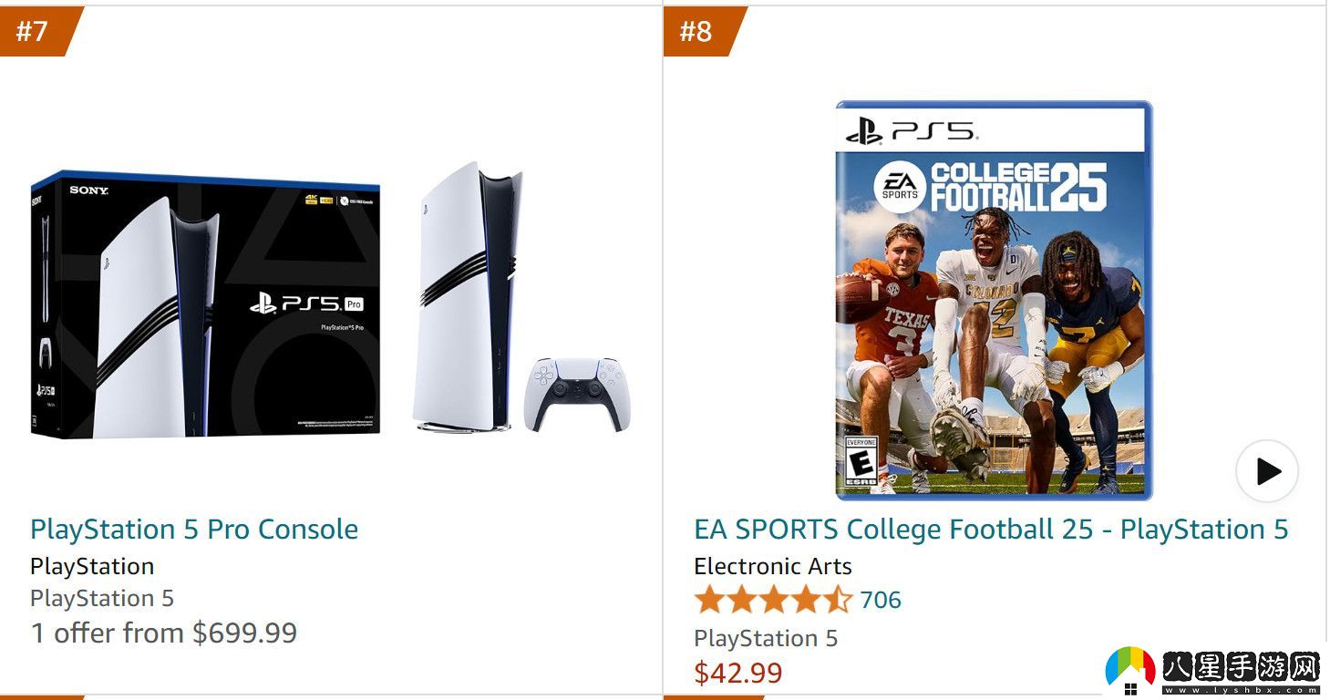 PS5 Pro目前是亞馬遜美國(guó)最暢銷(xiāo)主機(jī)