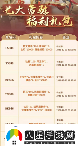 閃爍之光可以無(wú)限連抽禮包碼是什么