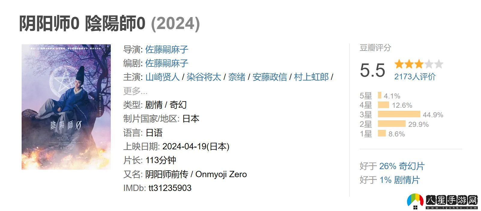 真人前傳電影陰陽師0確認(rèn)引進(jìn)內(nèi)地