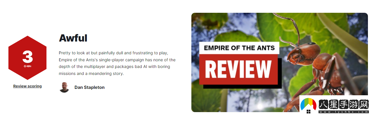 螞蟻帝國單人戰(zhàn)役IGN3分Steam多半好評