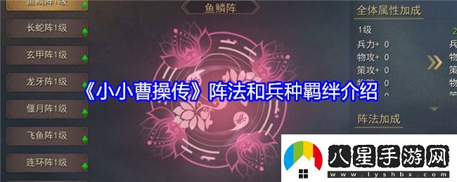 小小曹操傳陣法和兵種羈絆介紹