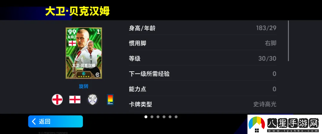 英格蘭貝克漢姆限時返場