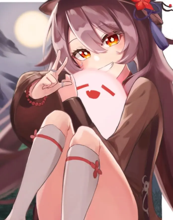 原神胡桃流口水圖片分享