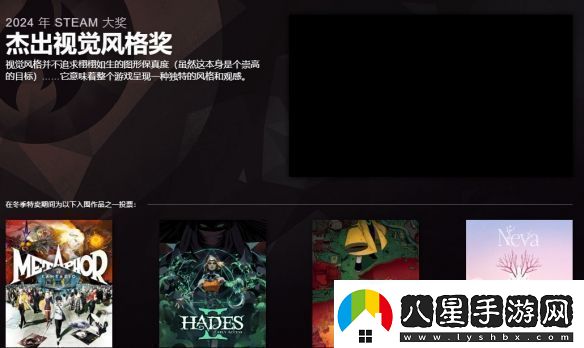 2024年Steam大獎入圍名單公布