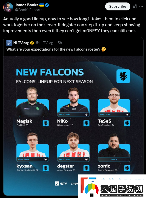 BanKs；若degster打得不錯有進(jìn)步